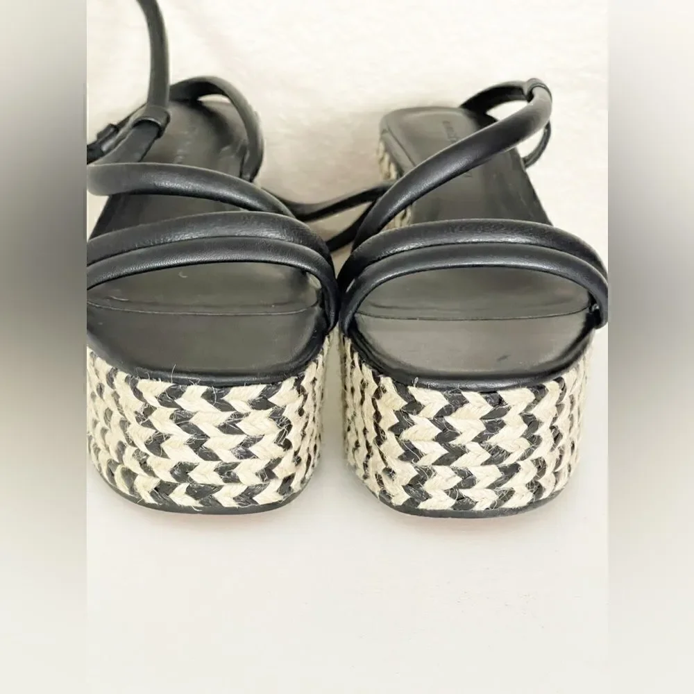 Rebecca Minkoff Josefia Platform Wedge Sandal espadrilles in Black & White 8